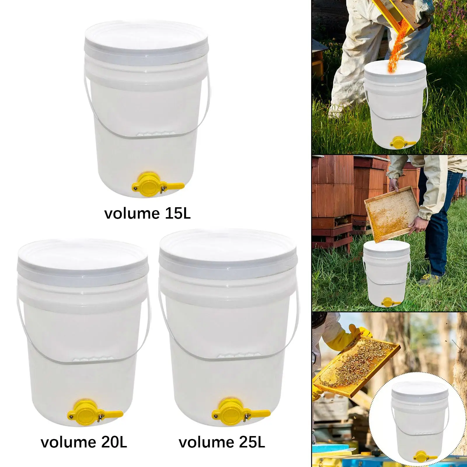

Легкий контейнер для хранения и розлива меда с клапаном, ведро-бочка для меда
