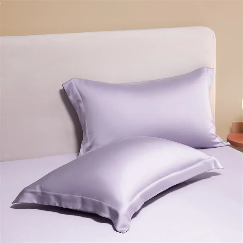 Natural silk Pillow Case Solid Color Wide Brimmed Pillow Cover Pure Natural Pillowcase Queen King Size Customizable