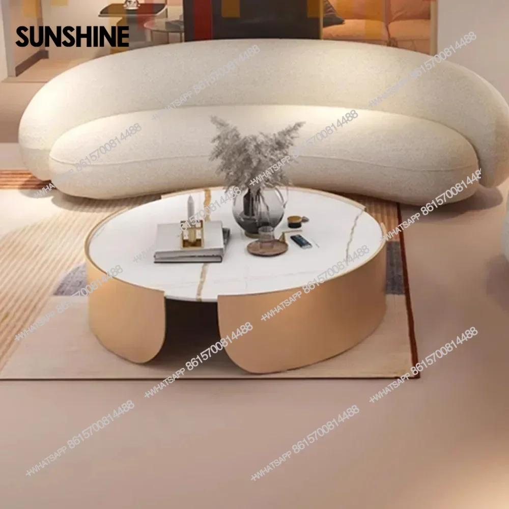 

Round Luxury Coffee Tables Metal Low Patio Outdoor Hall Hotel Coffee Tables Center Entryway Muebles De La Sala Home Furniture F