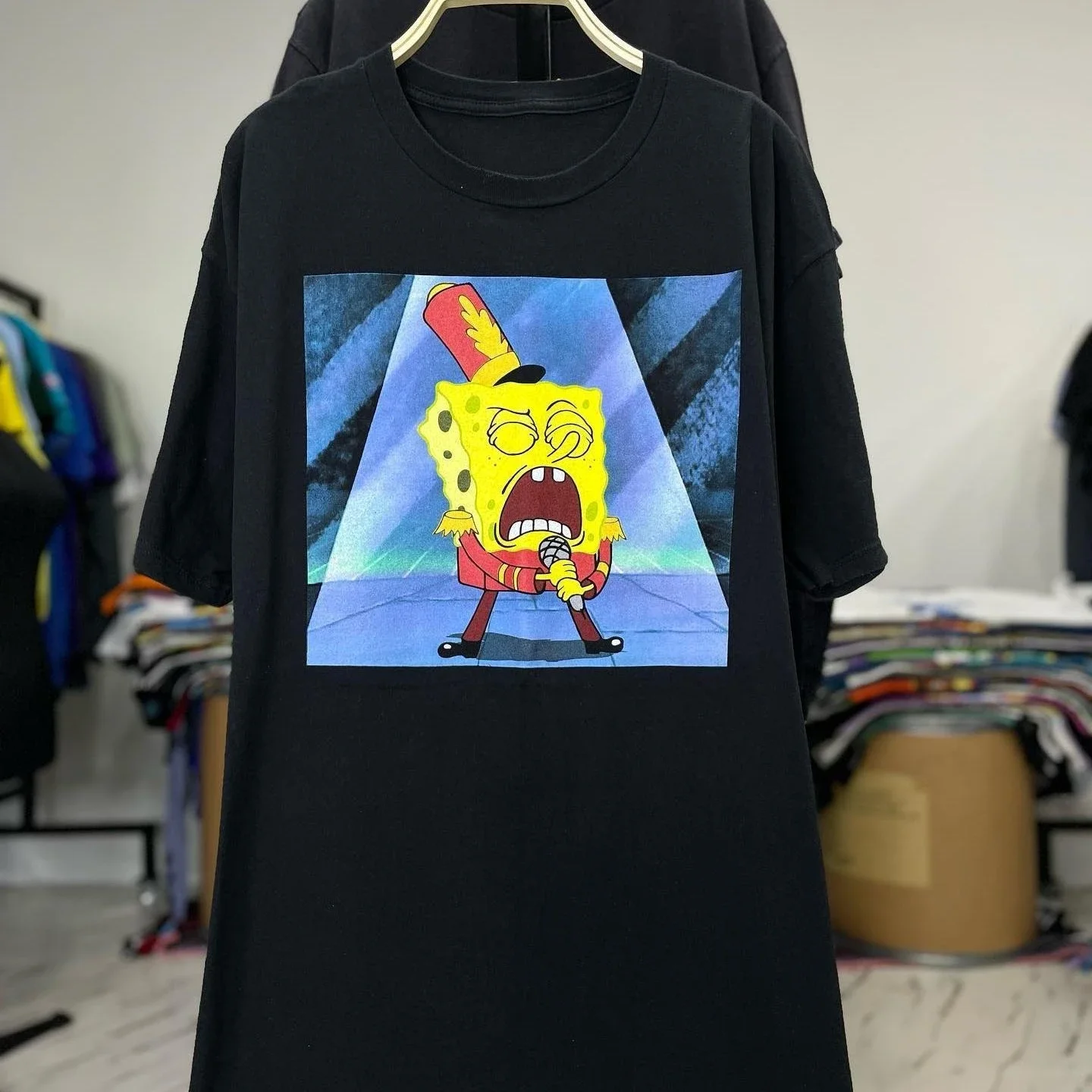 

SpongeBob SquarePants Stage Styling Printed Women's Short Sleeve T-Shirt Crew Neck Fashion Trend Fashion Trend Top Y2K