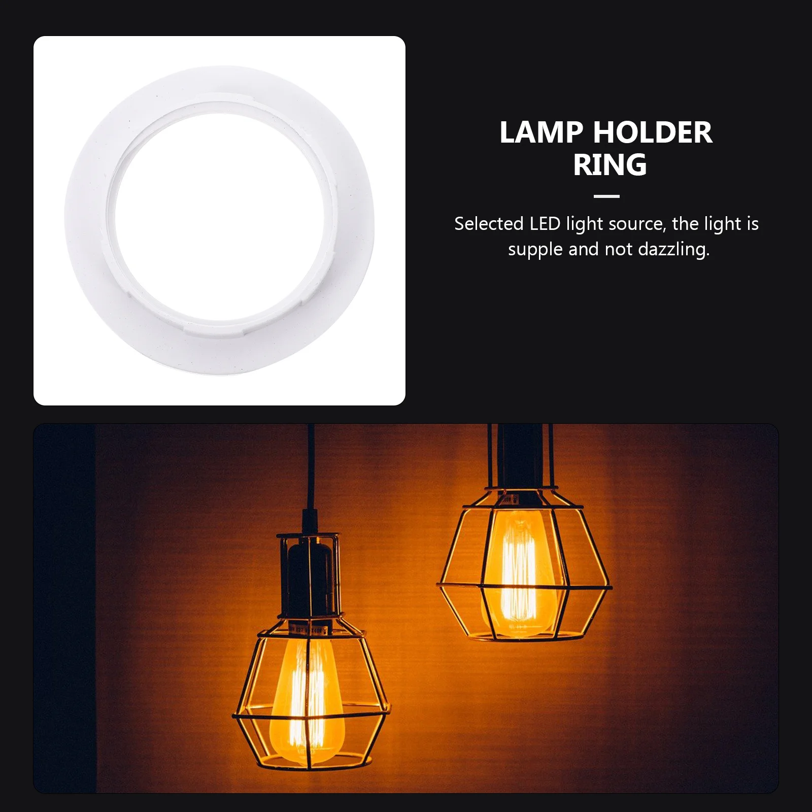 

10Pcs E27 Lamp Base Ring Safe Practical Simple Structure Convenient Home DIY Project Long Time Service Lamp Holder Ring