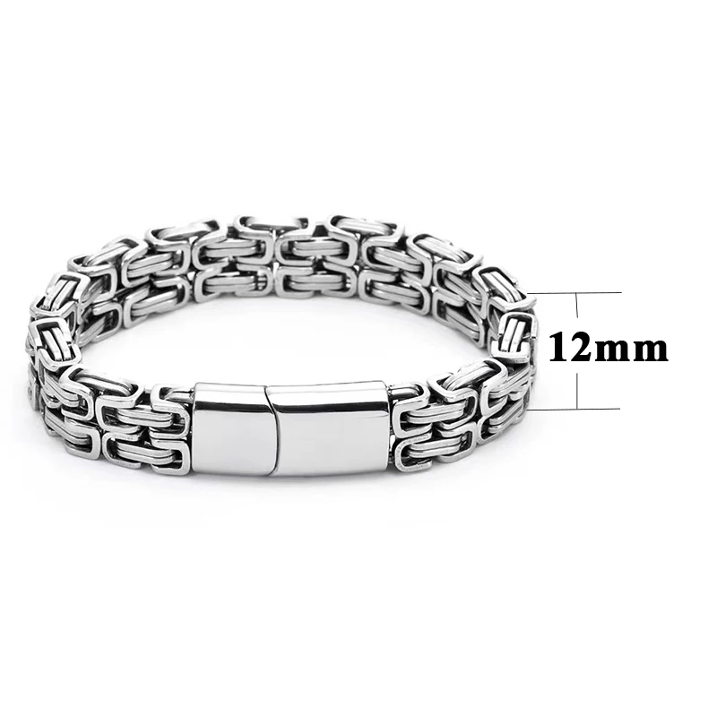 12mm Custom Text  Men Stainless Steel Bracelets Double Cuban Chain band Smooth Engrave Logo Id Bracelet Gift Jewelry