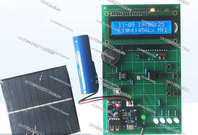 

Single Chip Microcomputer Solar Street Lamp Control System Design Lighting Time Detection Finished Product Customization