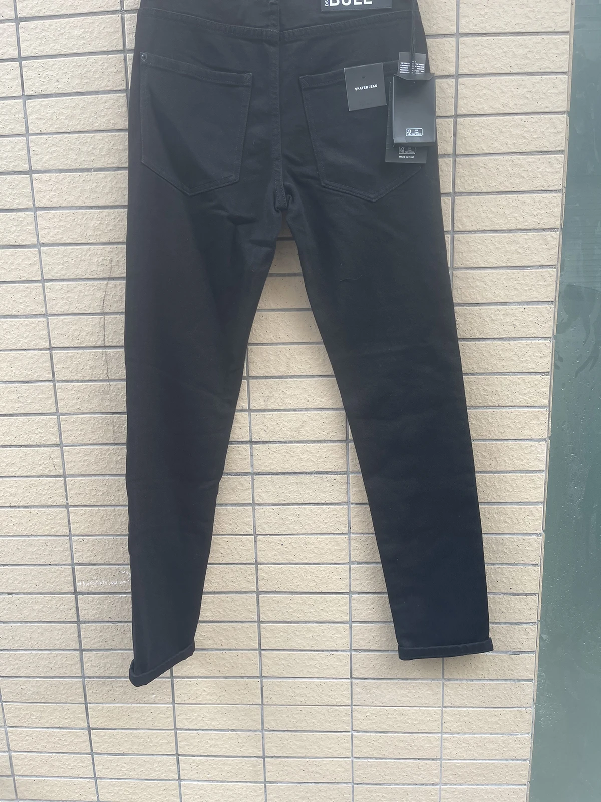 2024 Spring/Summer New D2 Jeans for Men, Washed, Scratched, Patched, Painted, Simple and Versatile, Small Feet, Blue