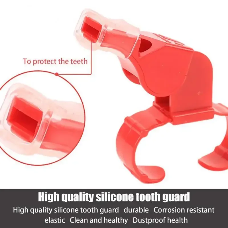 1pc Outdoors Finger Whistle Silicone Tooth Guard Professional Training Outdoor Activities Camping Hiking Souvenirs Whistles