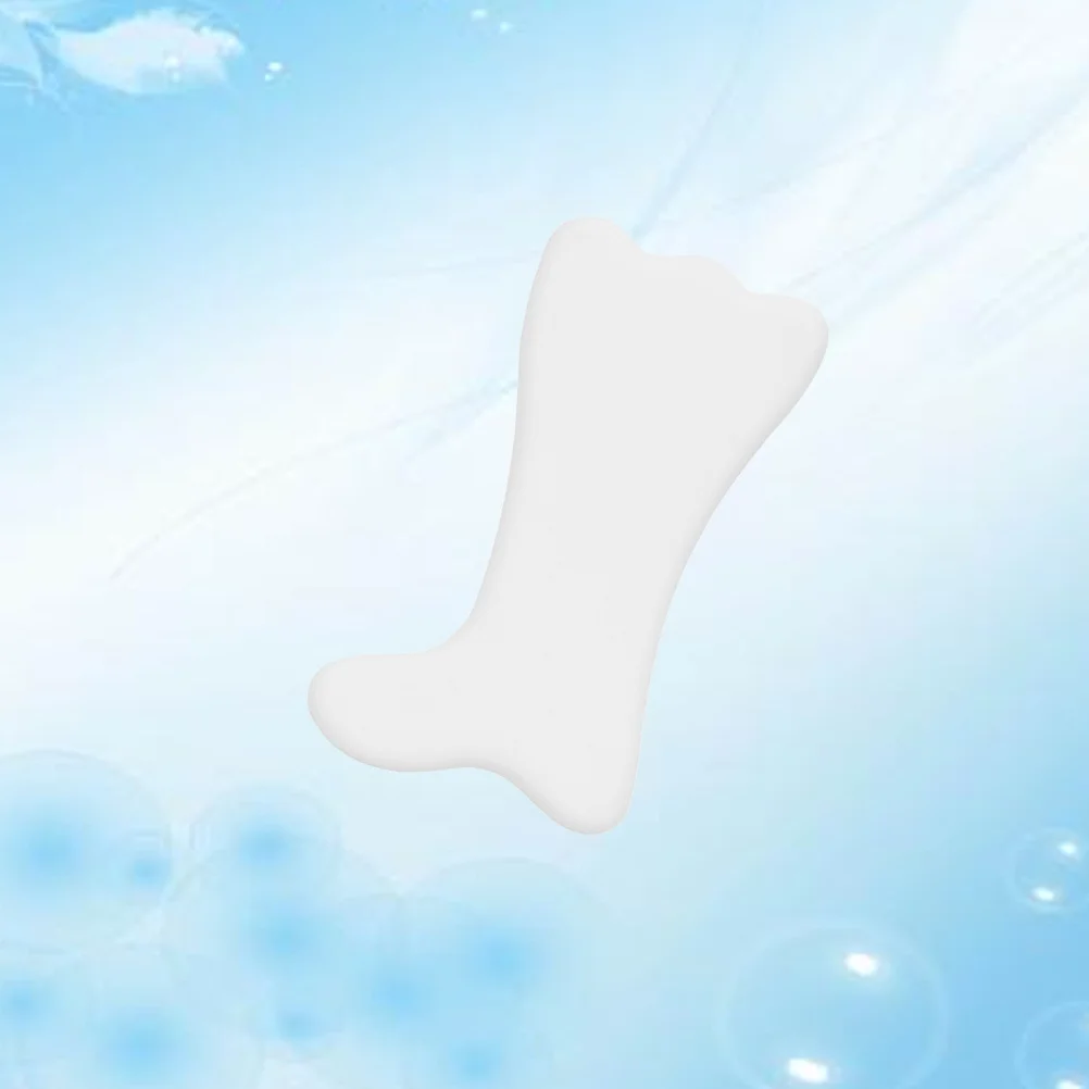 جهاز تدليك الوجه من السيراميك، لوح كشط أبيض ناعم ورقيق لاسترخاء عضلات الوجه، أدوات تدليك الانتفاخ #4