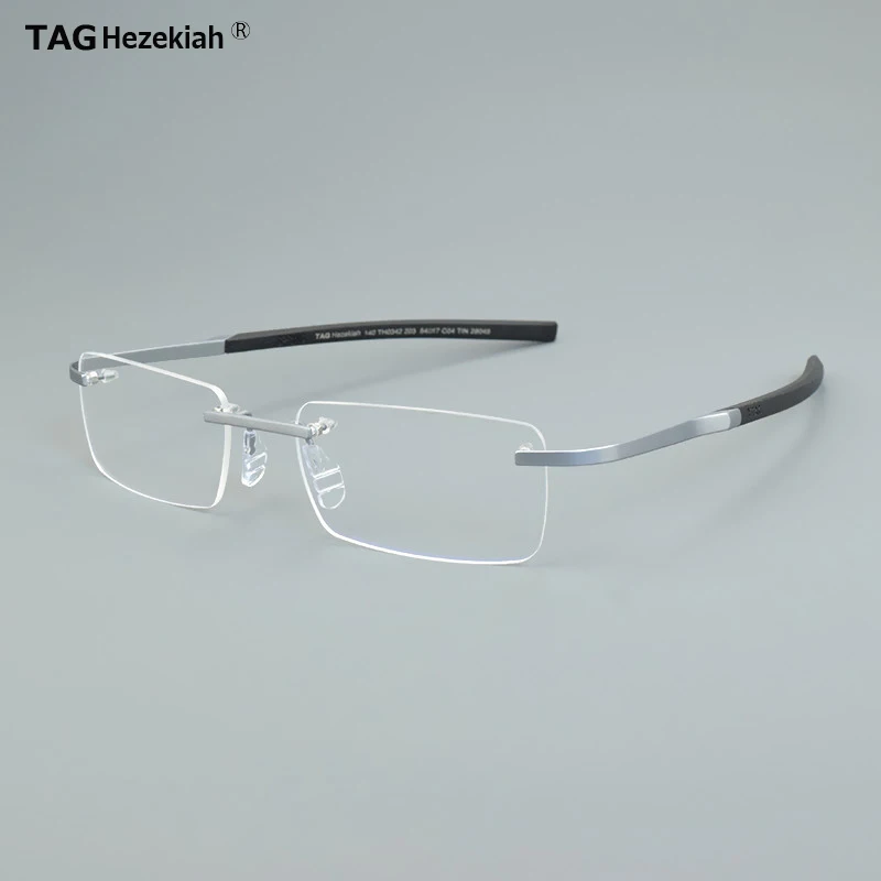 TAG Hezekiah Pure Titanium Glasses Frame Men TH0342 Optical Myopia Prescription Eyeglasses Frame Women TR90 Luxury Brand Eyewear