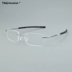 TAG Hezekiah Pure Titanium Glasses Frame Men TH0342 Optical Myopia Prescription Eyeglasses Frame Women TR90 Luxury Brand Eyewear