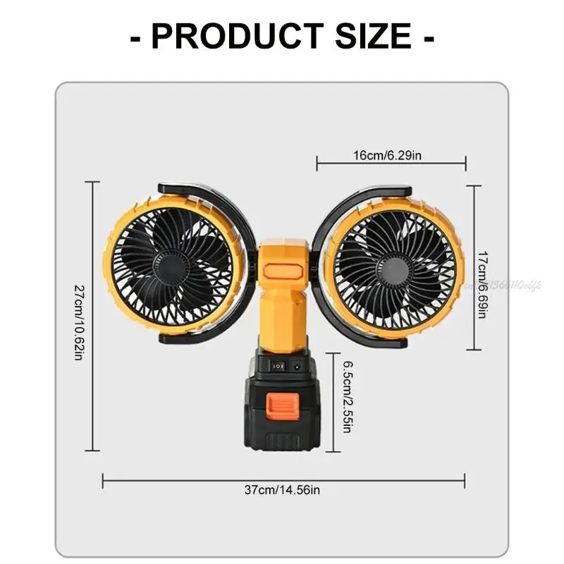 27RB Desk Ban Energy Waring Camping Ventilador giratorio Textura plástico para aire libre