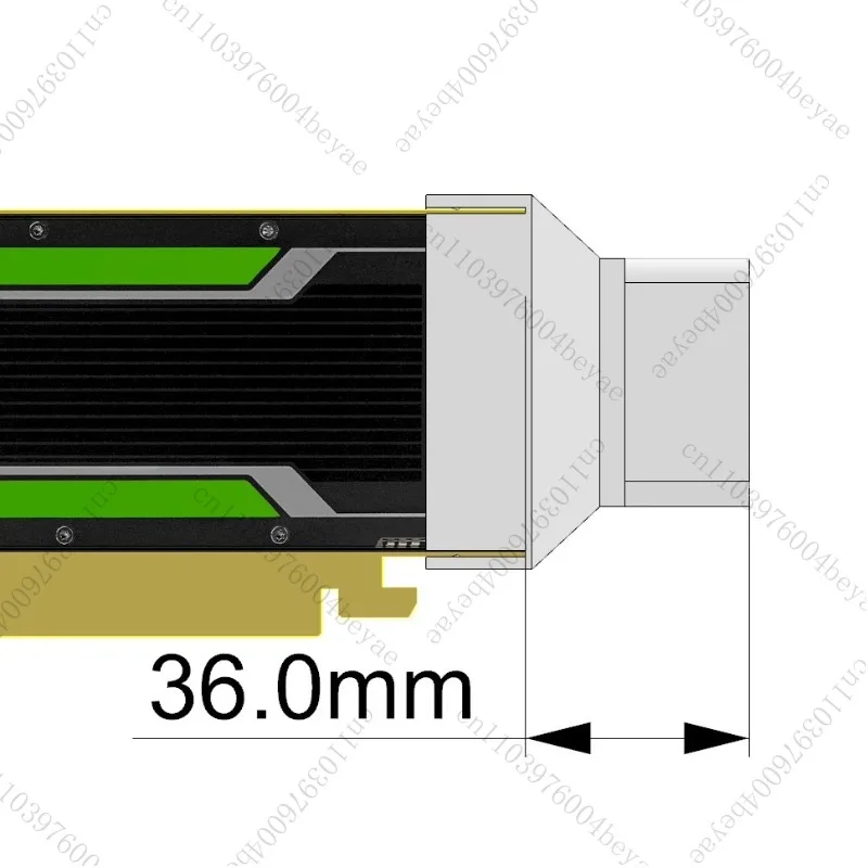 Se adapta a la tarjeta gráfica P4, T4, M4, L4, A2 Ventilador disipador de calor Turbo en forma de U 1 pieza