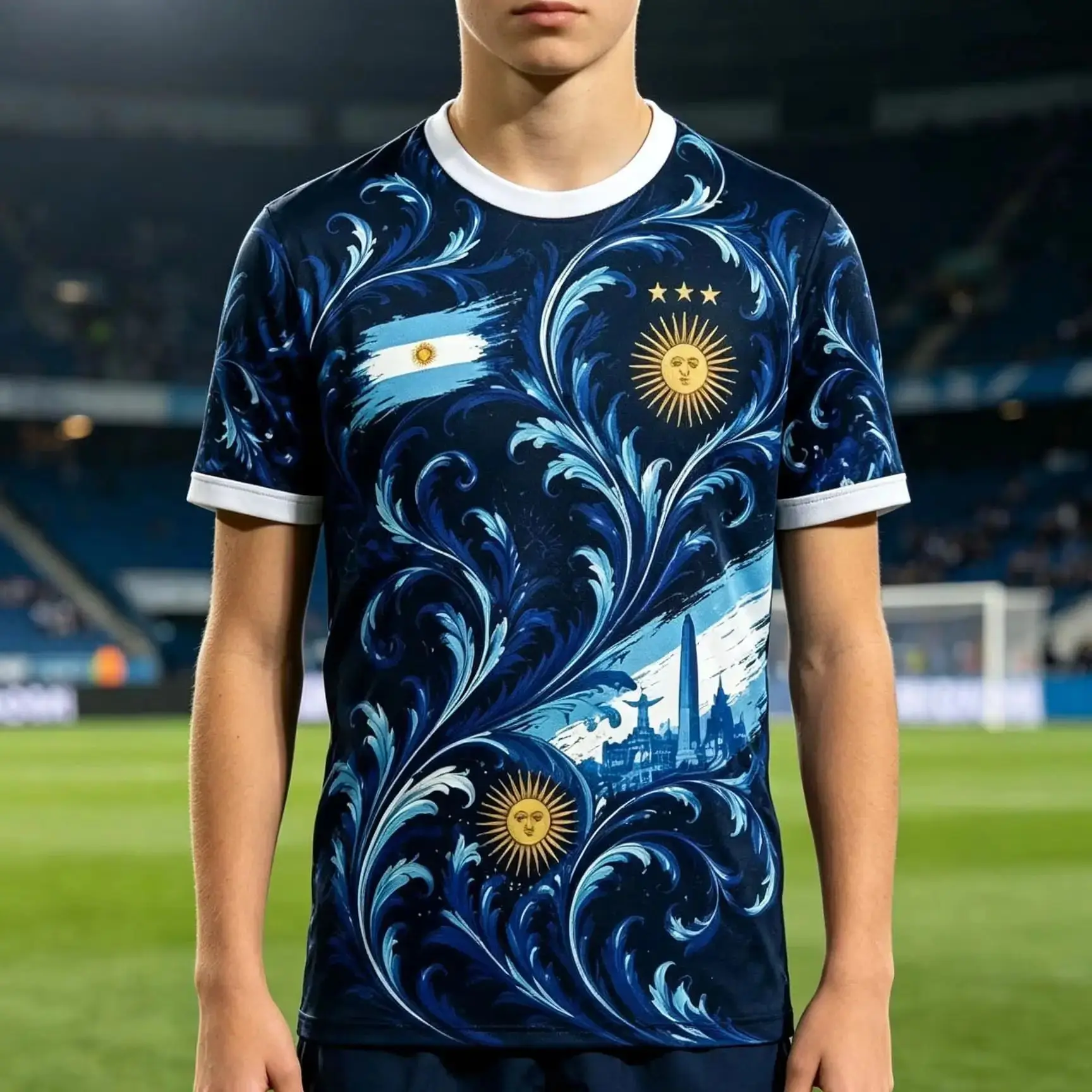 Argentina Football Flag Jerseys Sport Men T Shirt Women Tee Boys Top Children Parent Child Quick dry short sleeves kids Tshirt