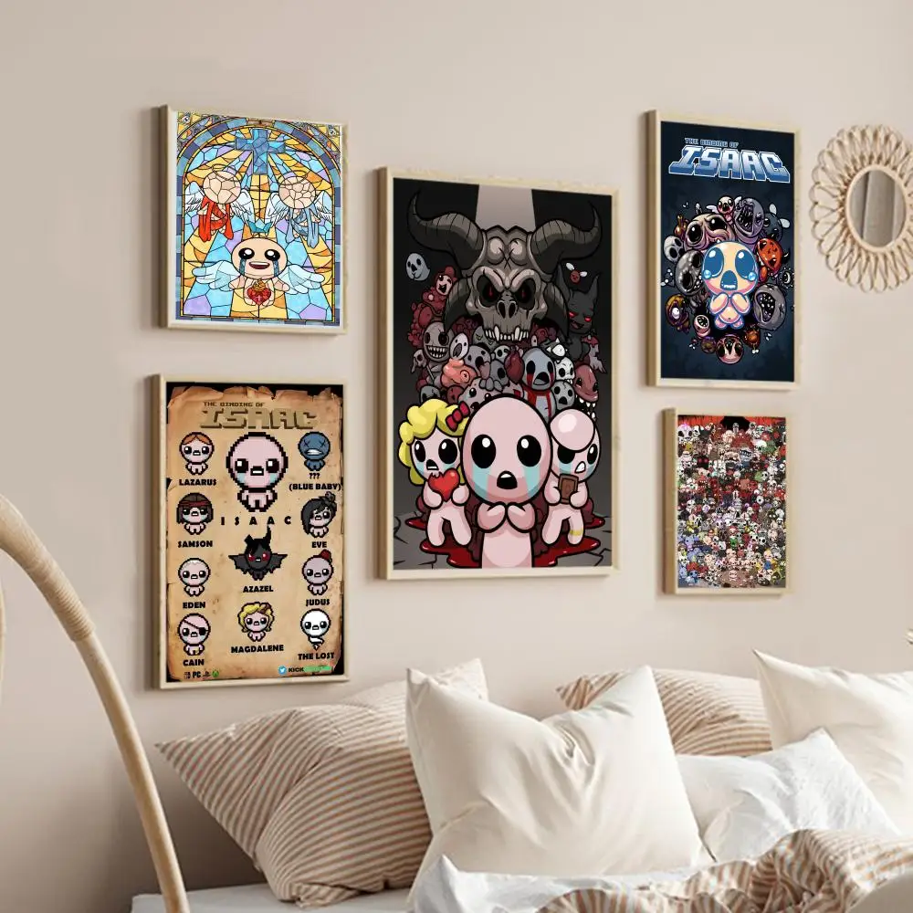 The Binding Of Isaac Poster Self-adhesive Art Poster Retro Kraft Paper Sticker DIY Room Bar Cafe Vintage Decorative Painting