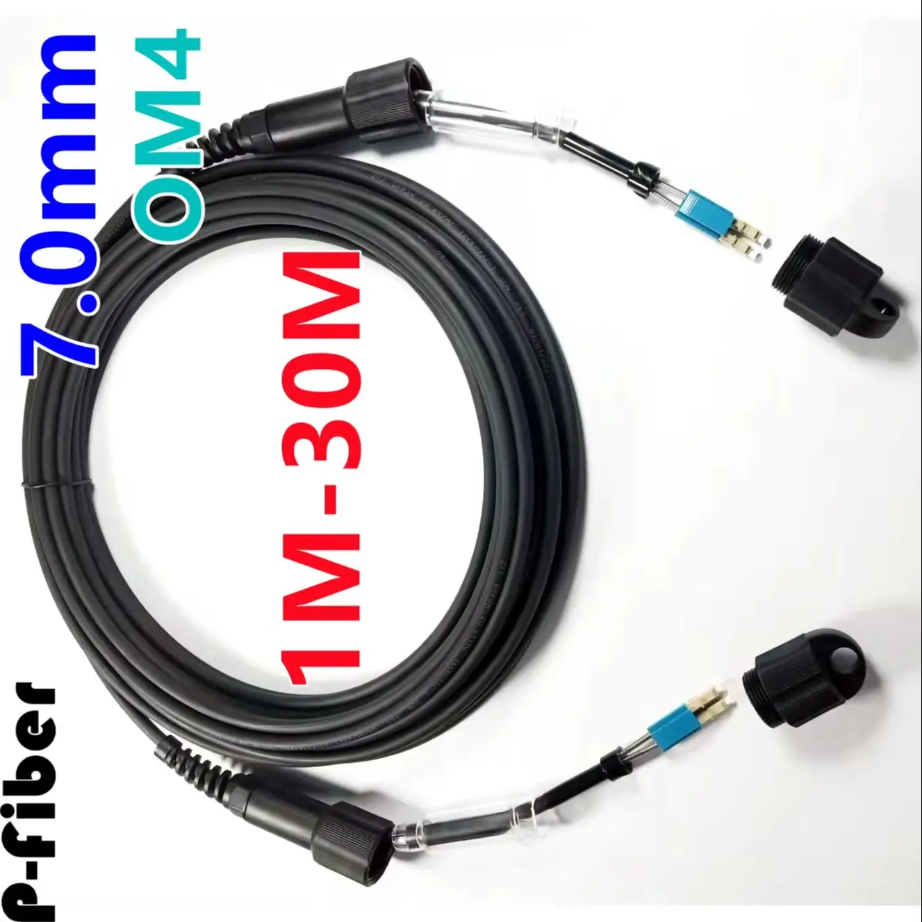 OM4 FC-FC التصحيح الحبل 1-30 متر 7.0 مللي متر 2C FC-FC utdoor DVI مقاوم للماء FTTH الطائر الألياف البصرية كابل مدرع 2 الأساسية