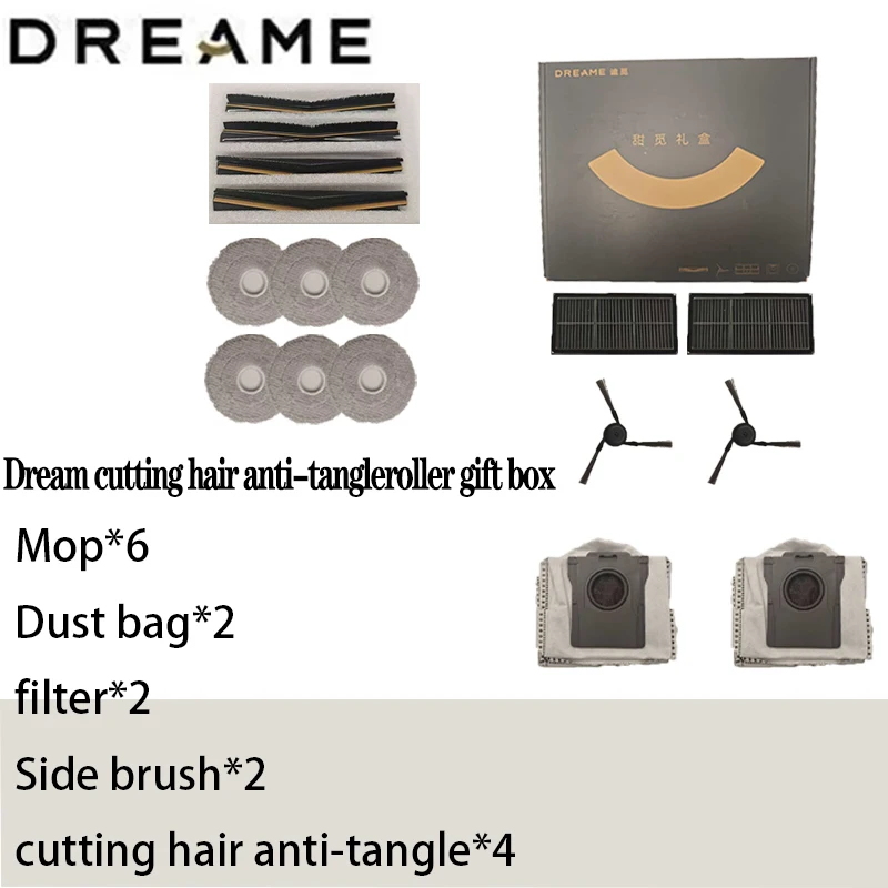 

For Original Dreame Bot X40 Ultra For Xiaomi Mijia M40 Robot Vacuum Cleaner Accessory cutting hair anti-tangleroller,Rag parts