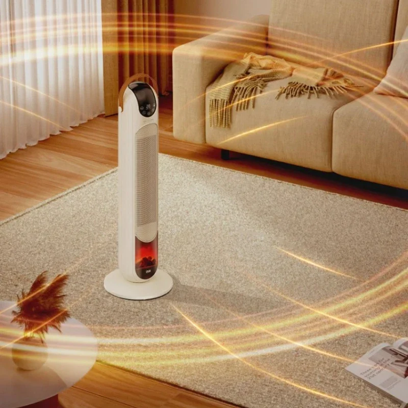 3D Flame Carbon Fire Landscape Remote Control Floor-standing Fan Heater Touch Screen Energy-saving Solar Space Heater for Room