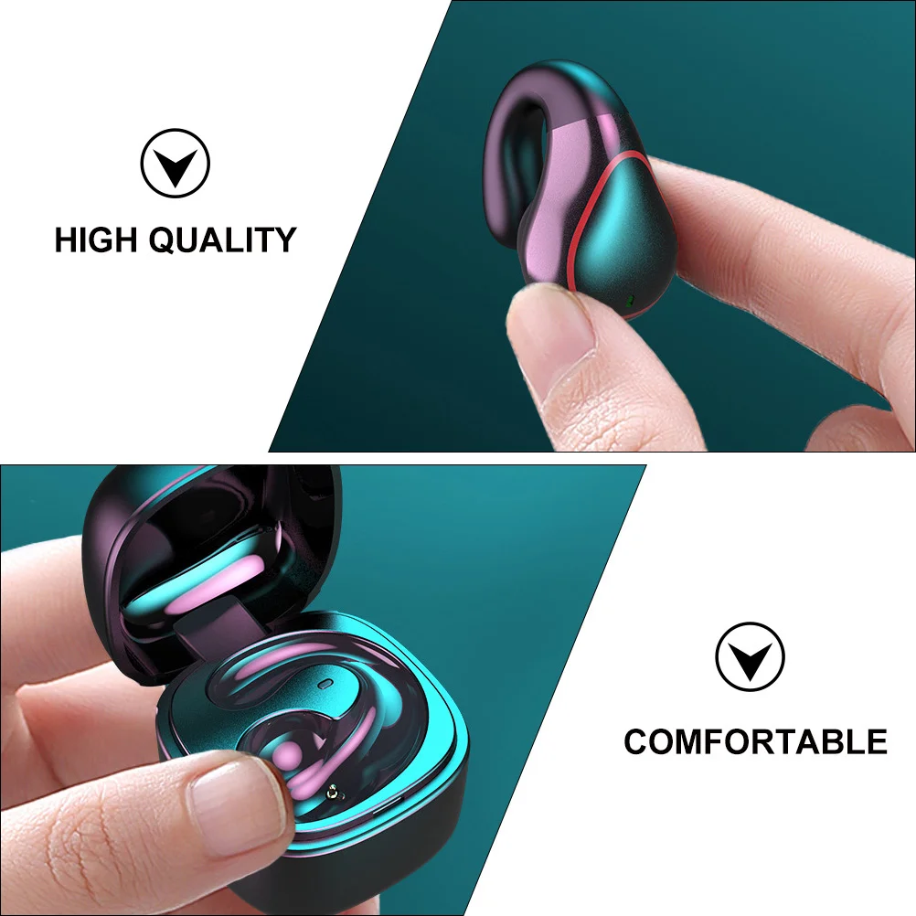 

Wireless Headphone Non-in-Ear Earphone Single Ear Mini Sports Earphone Black Lightweight Comfortable Bone
