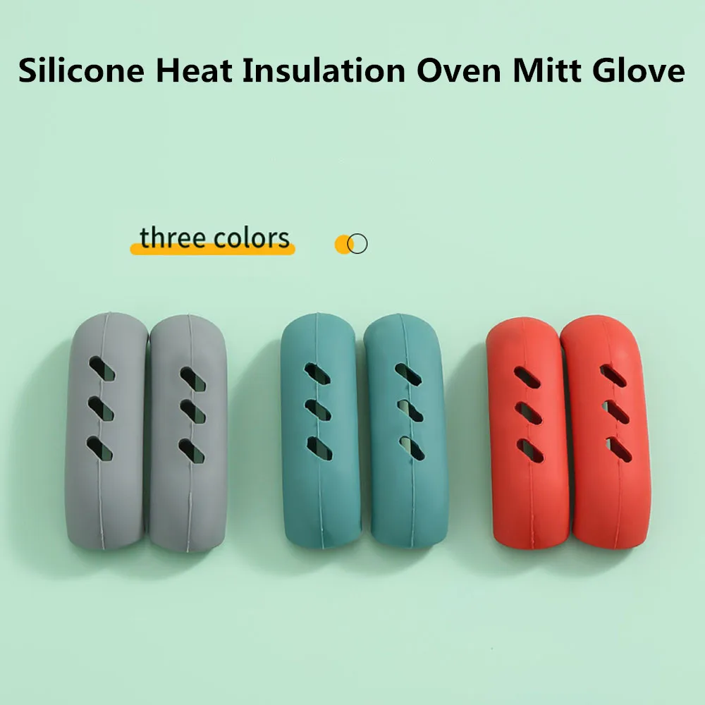 

2Pcs Silicone Heat Insulation Oven Mitt Glove Casserole Steamer Non-slip Ear Pan Pot Holder Oven Grip Anti-hot Pot Clip