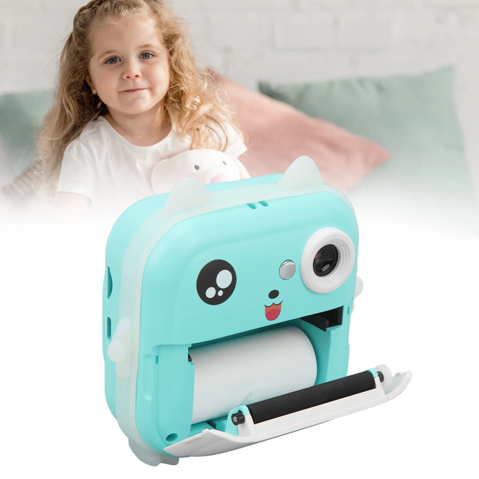 Digital Mini Camera Print Camera 2.4in HD Screen Thermal Printing HD Shooting for over 3 Years Old for Birthday Gift