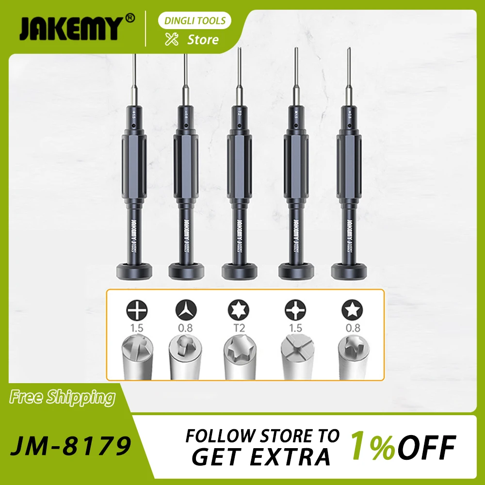 Jakemy Jm-8179 Screwdriver Oem Magnetic Cross Star Plum Blossom Screwdriver Disassemble Maintenance Screwdriver Custom Tools