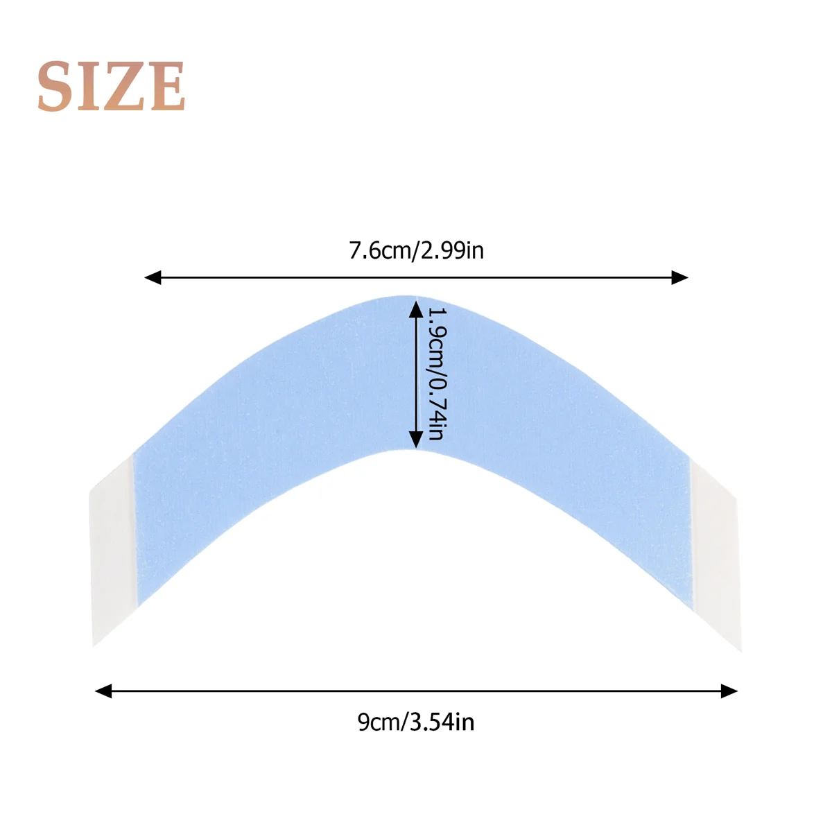 Cinta de extensión adhesiva doble impermeable para pelucas delanteras, tupé de encaje, película con forma de CC, 72 unids/lote