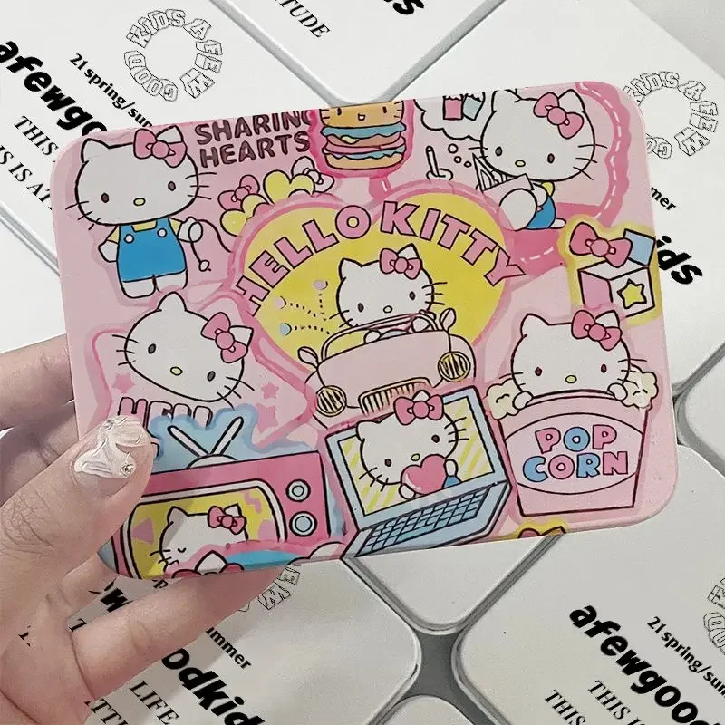 Sanrio Storage Box Hello Kitty Anime Cute Student Desktop Kawaii Cartoon Jewelry Hairpin Metal Storage Box Toys Girls Gifts