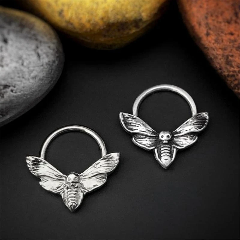 Elegant Skull Moth Nose Suitable for Gothic Accessories Fashion Lovers