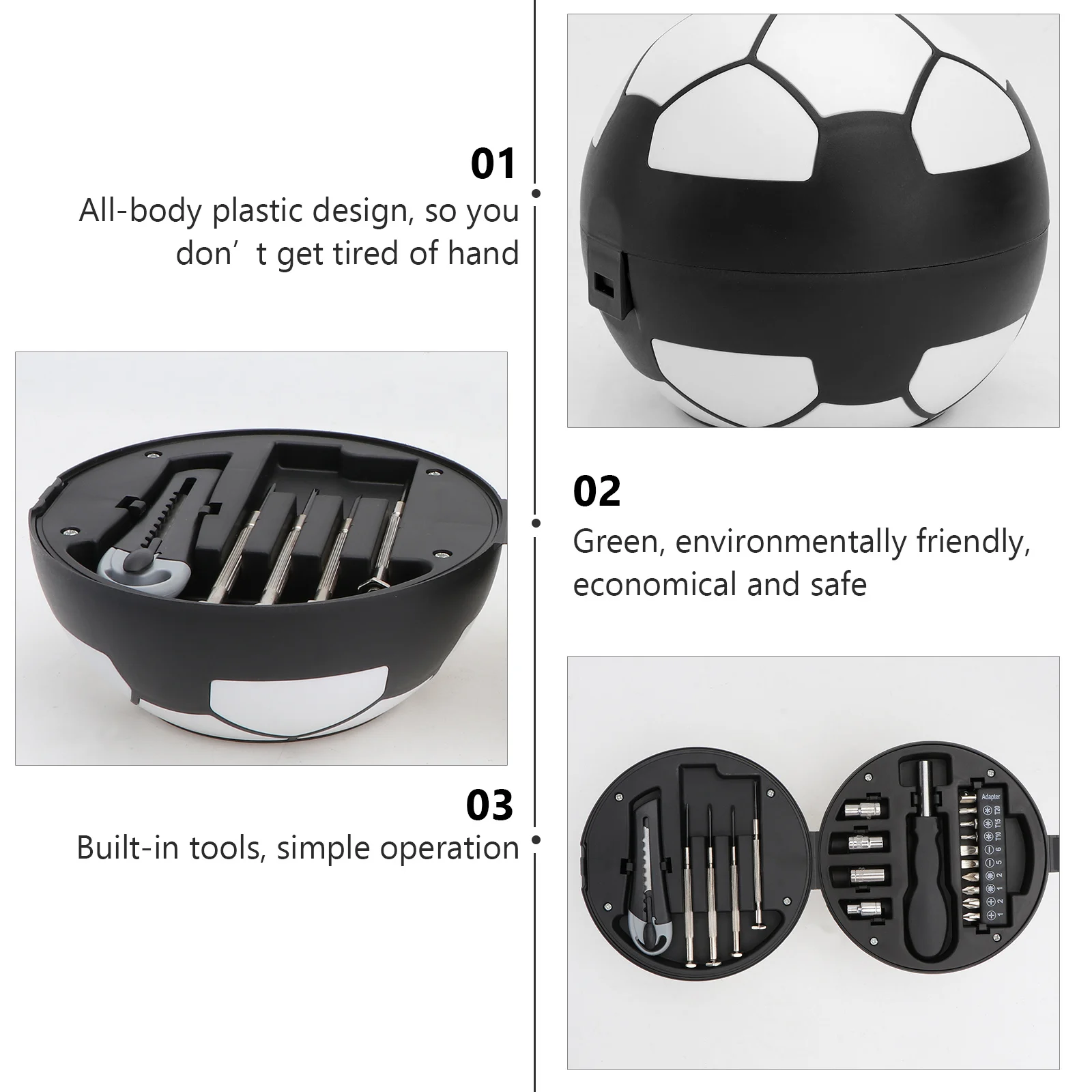 

1 Set Football Shaped Carbon Steel Screwdriver Kit Non-Slip Handle Repair Tool For Electronics Watch Jewelry Adjusting Hand Tool