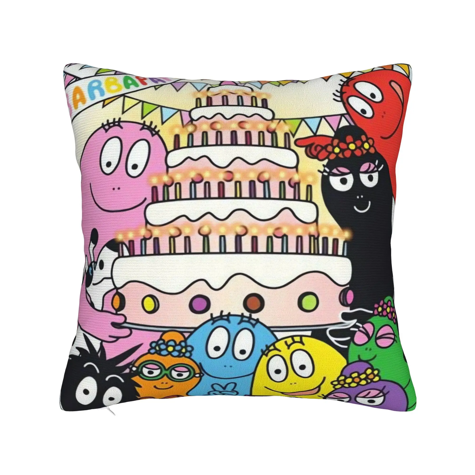 Pillow Case Barbapapa Barbamama Soft  Pillow Cover For Sofa Car Home Decor Novelty Pillowcases