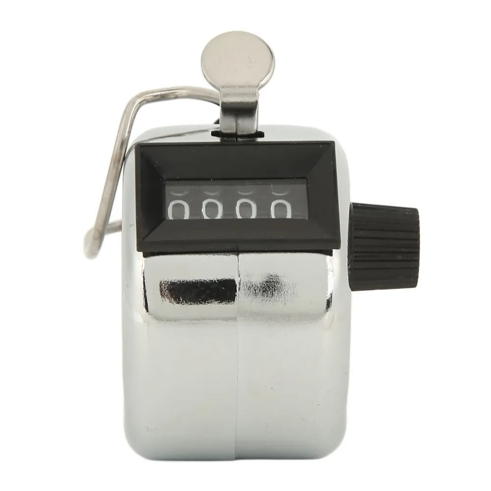 5pcs Durable 4 Digit Display Clicker Counter Metal Casing Battery-Free Mechanical Clicker Hand Tally Counter For Coaching