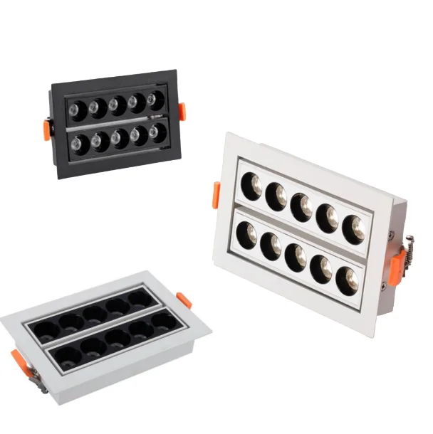 20W 40W Dimmable AC90V-260V  LED grille Downlights Epistar Chip Recessed Ceiling Lamps Spot Lights For Home illumination