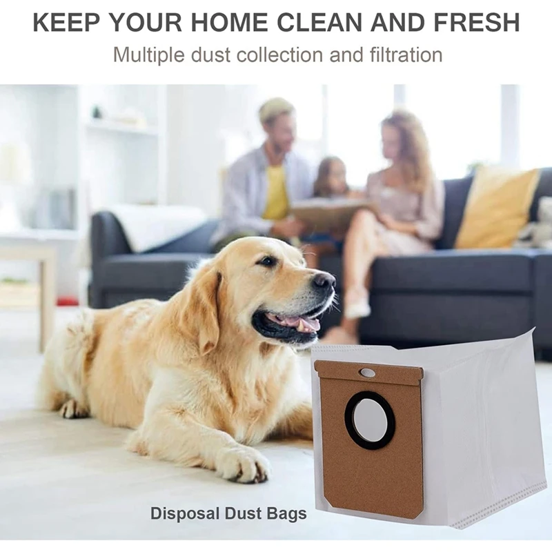 كيس غبار بديل AD للمكنسة الكهربائية الروبوتية من سلسلة Eufy L50 SES، L60 SES، لـ Conga Home 10000، 8090 Ultra، 9090 AI