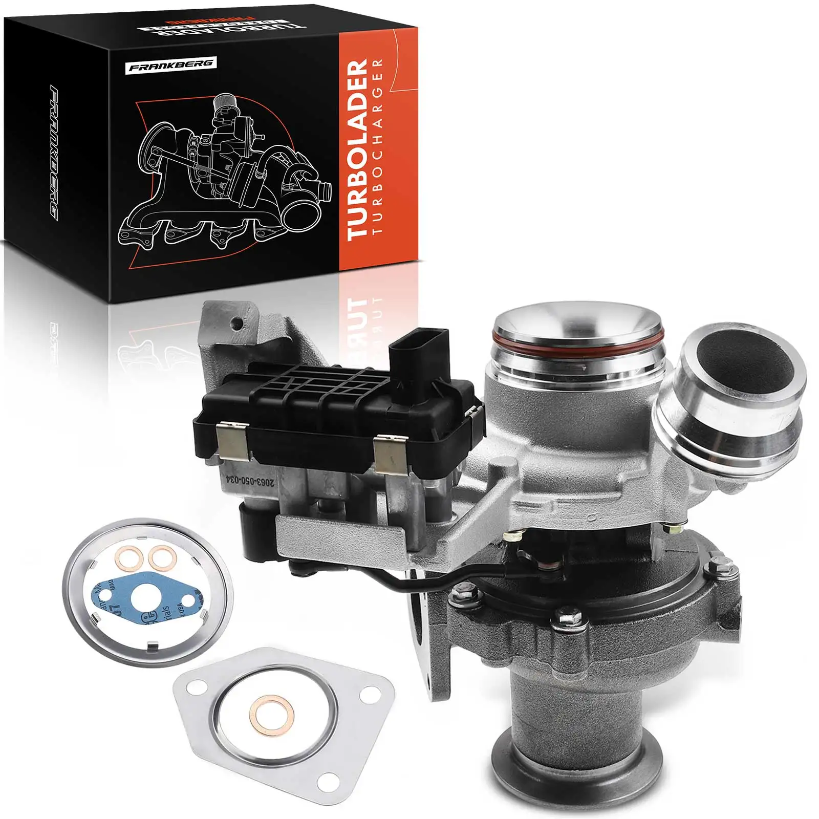Frankberg 1x uitlaat turbolader voor BMW 1 Serie E81 E87 1 Serie Cabrio E88 1er Coupé E82 3ER E90 3 Serie Touring E91 7800595 C02 7800594E04