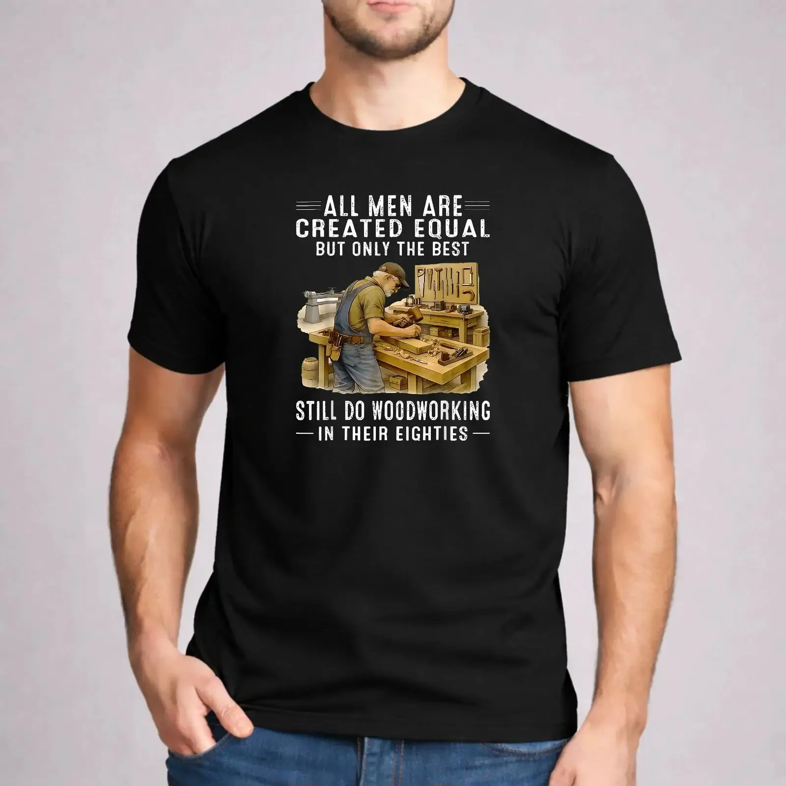 Camiseta de carpintero, divertida y sarcástica, con diseño de carpintería de los años ochenta, para hombres y niños, estilo vintage, lavada, unisex, ropa de diseñador, moda suave