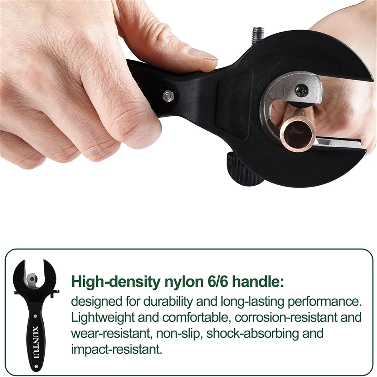 BAAQ ラチェットチューブカッター 狭いスペースでの片手操作 調整可能 5/16インチから1-1/8インチ 銅/アルミニウム/真鍮チューブを切断