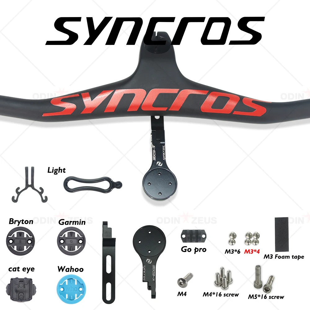

Syncros, -17 degrees bicycle integrated handlebar, T800 full carbon fiber, 28.6mm, MTB/road handlebar, bicycle accessories