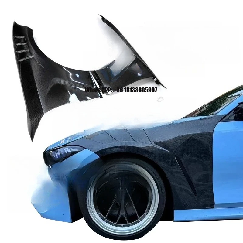 

BENSNEES Customized Upgrade Black Car Front Side Carbon Fiber Fender for BMW 3 Series G20 G28 330i M340i Lci 2019-2023