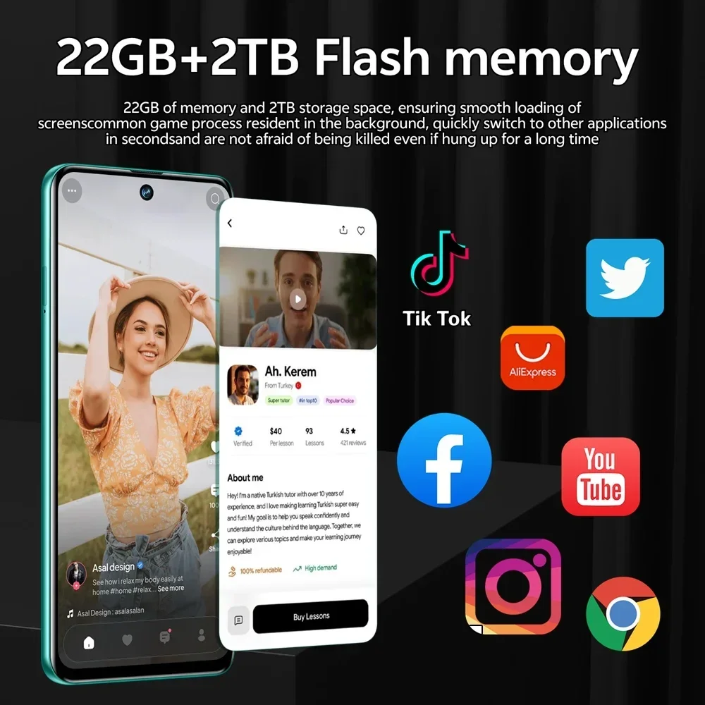K-Touch Mobiltelefone C26 Ultra Smartphone Android 5G 7,3 HD Handy 22GB 2TB 7800mAh Octa-Core Entsperrt Dual-SIM 16+48MP Kamera – Detail 10