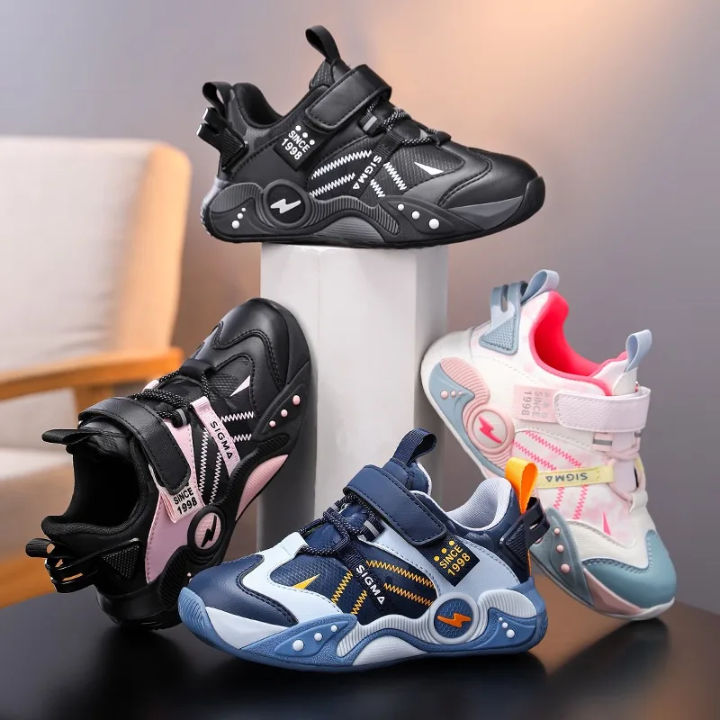 

Children's leather fashionable sports shoes children's casual shoes running shoes kids sneakers