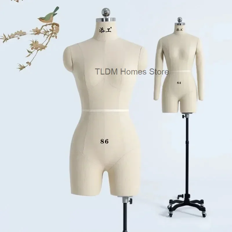 Sewing Linen Cover Body Female Mannequins with Legs for Clothing Design Bust Tailor Mannequin Dress Display Stand Can Pin