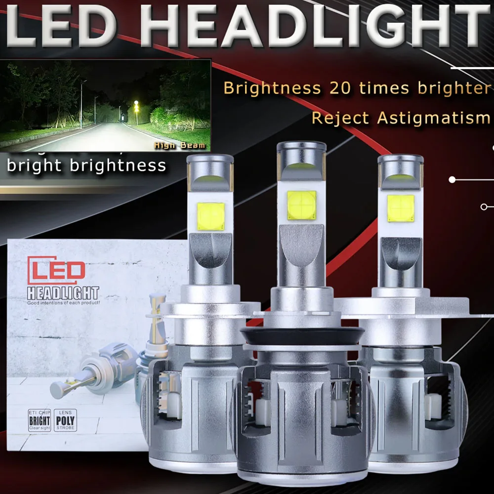 XHP70 2 led bulb Car Headlamp 9012 9005 HB3 HB4 9006 H8 H9 H11 led Fog lamp canbus lihgts H7 H4 turbo Headligt Super bright