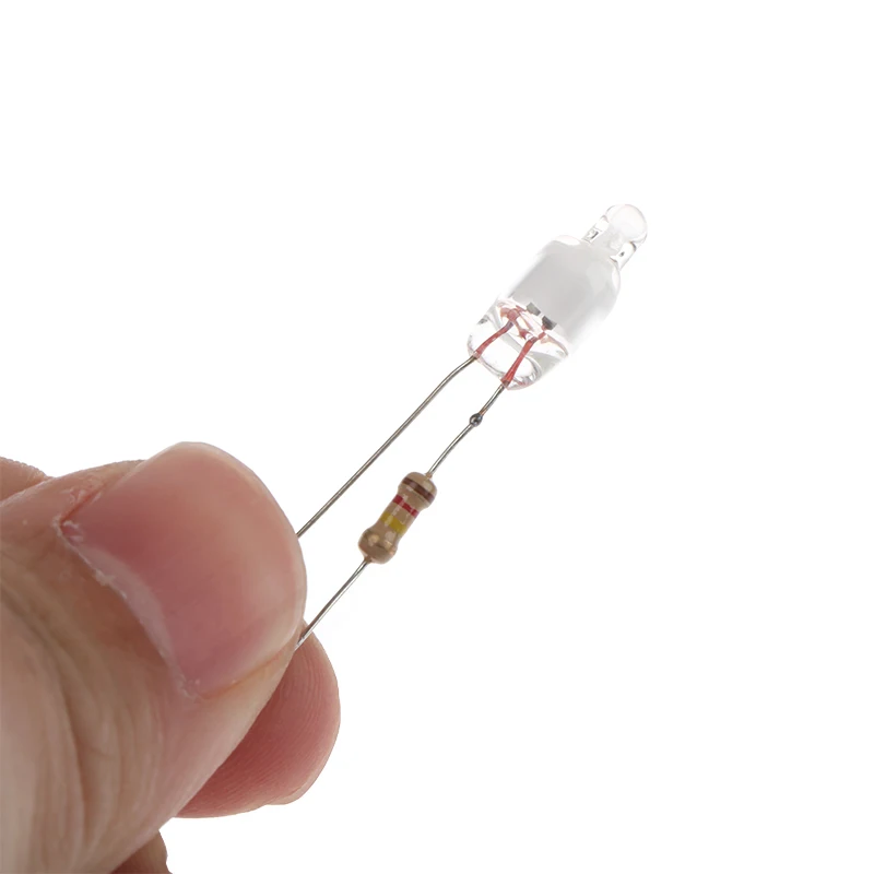 10Pieces Professional Neon Indicator Light Green Red Blue Signs 6mm Neon Lamp Glow 2 Copper Wire 6*13mm Neon Indicator Bulbs