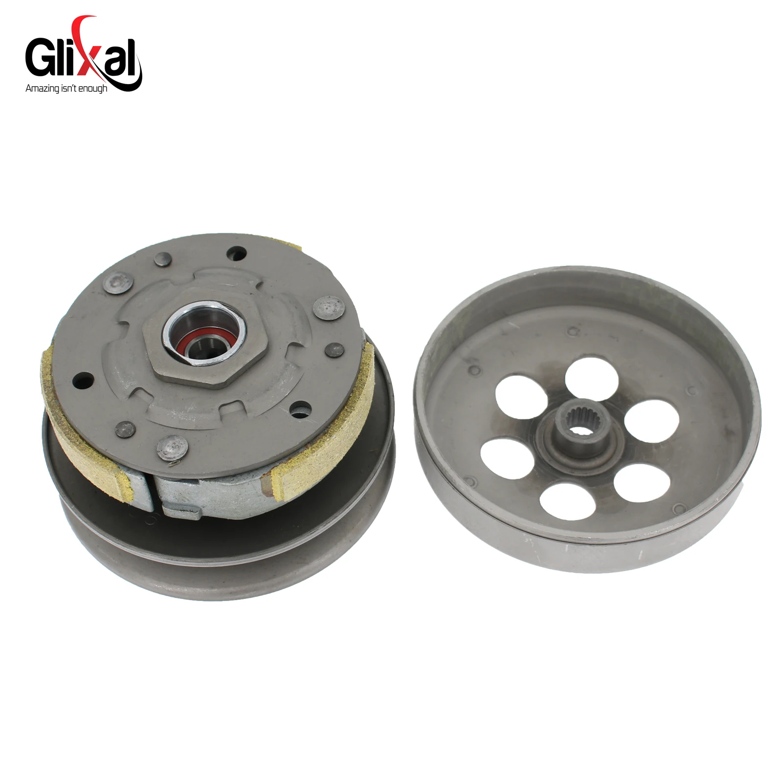 Glixal Complete Rear Clutch Assy with Bell for BWS 100, Grand Axis 100, 4VP, Minarelli 100, JOG 100 Engine Scooter Moped