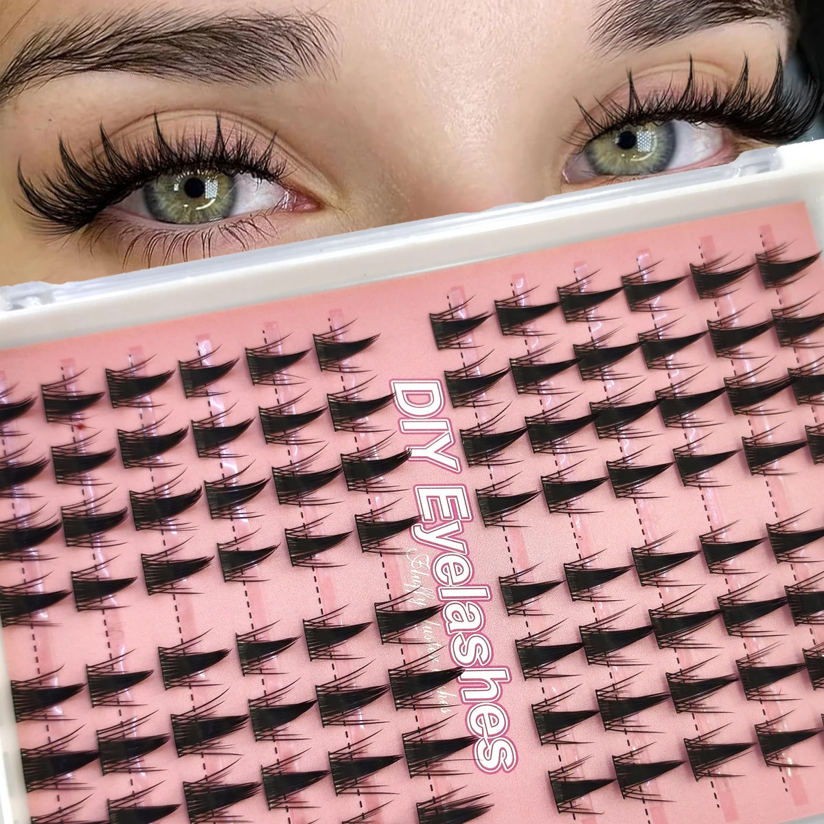 MANGA LASHES 12 filas de pestañas postizas mezcla Natural DIY suministros de extensión pestañas racimo Multi estilo fusión maquillaje profesional