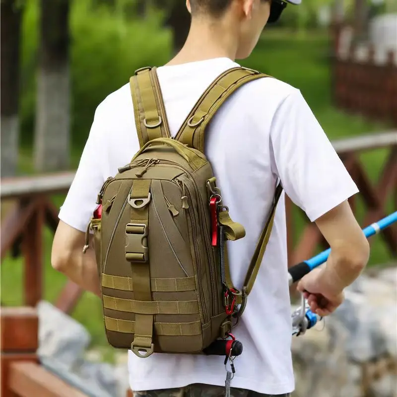 New Fishing Outdoor Multi functional Road Ya Single Shoulder Backpack Sports Cross Chest Bag