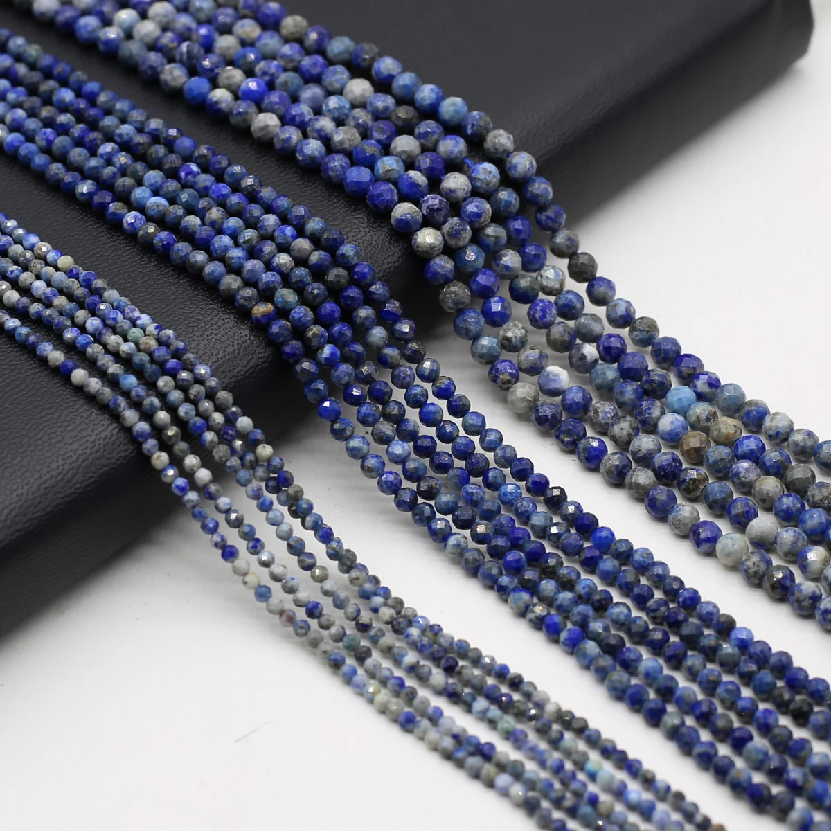 100% Naturstein perlen kleine facettierte Lapislazuli Perle für Schmuck herstellung DIY Frauen Armband Halskette Accessoires