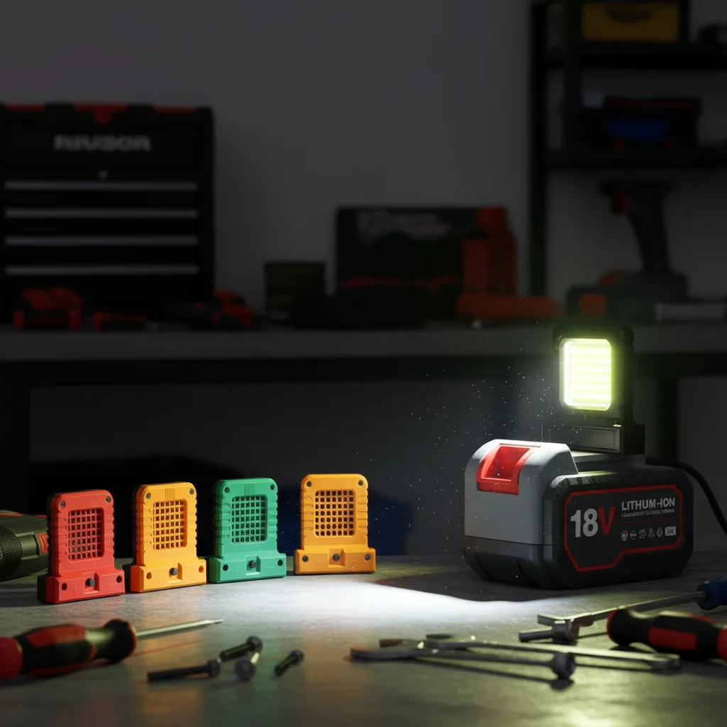 

ABS Power Tool Parts LED Work Light Universal Adjustable Portable Work Lights High Brightness Durable Lithium Battery Lamp