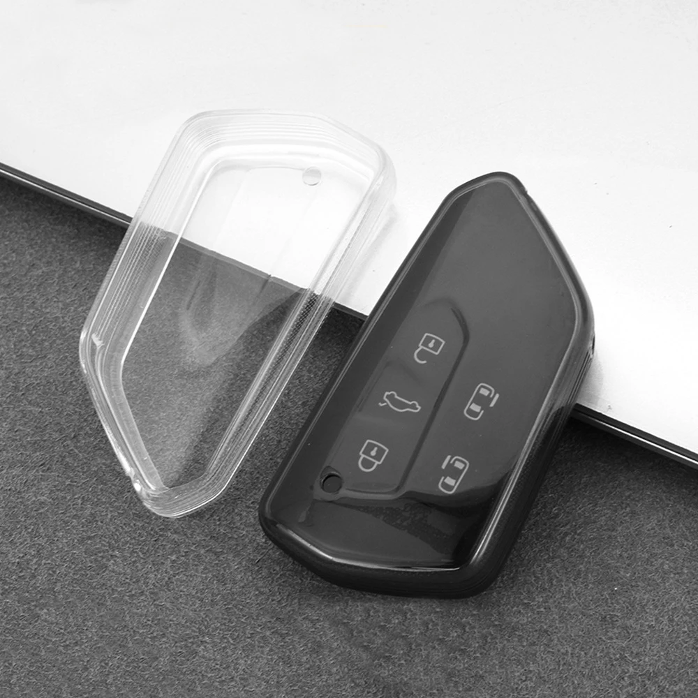 

Transparent TPU Car Key Case for VW Volkseagen Golf 8 MK8 ID.3 ID.4 Cupra Formentor Skoda Octavia A8 SEAT Leon MK4 2020 2021