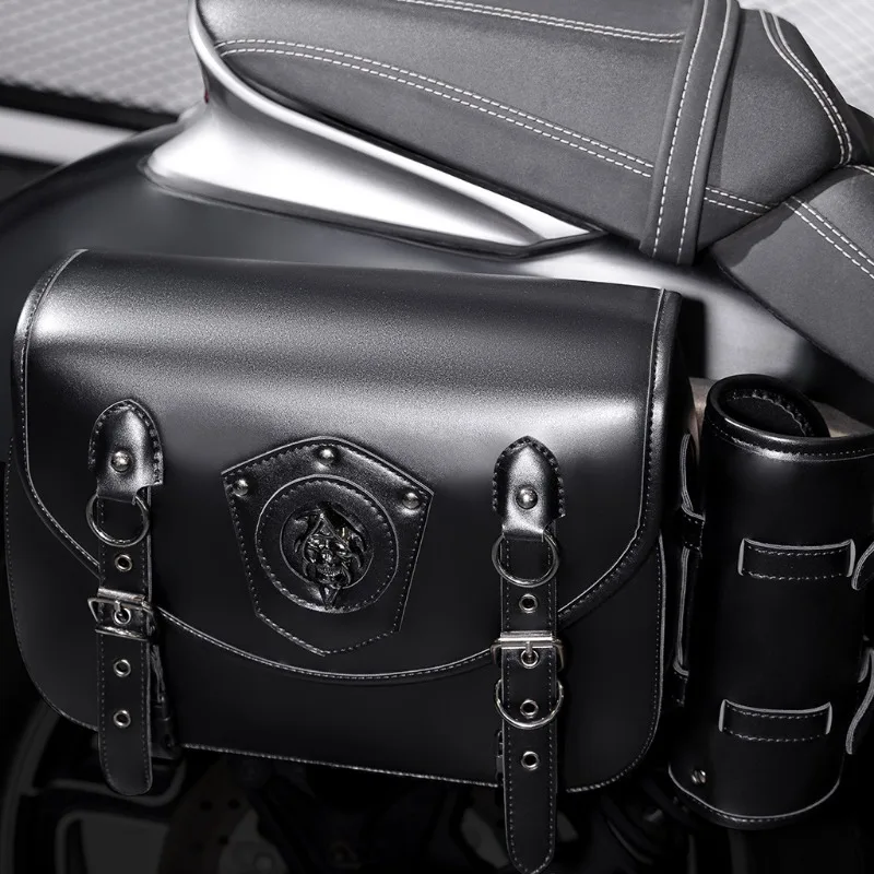 Lcars-2025 New Motorcycle Bag Punk Rock Side Bag Outdoor Riding Modification Device Accessories, Motorcycle Street Equipment