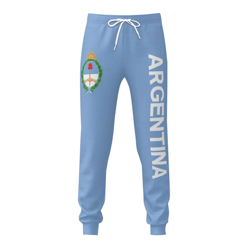 2025 Emblem of Argentina Flag Mens Sweatpants with Pockets Joggers for Men Sports Casual Sweat Pants With Drawstring