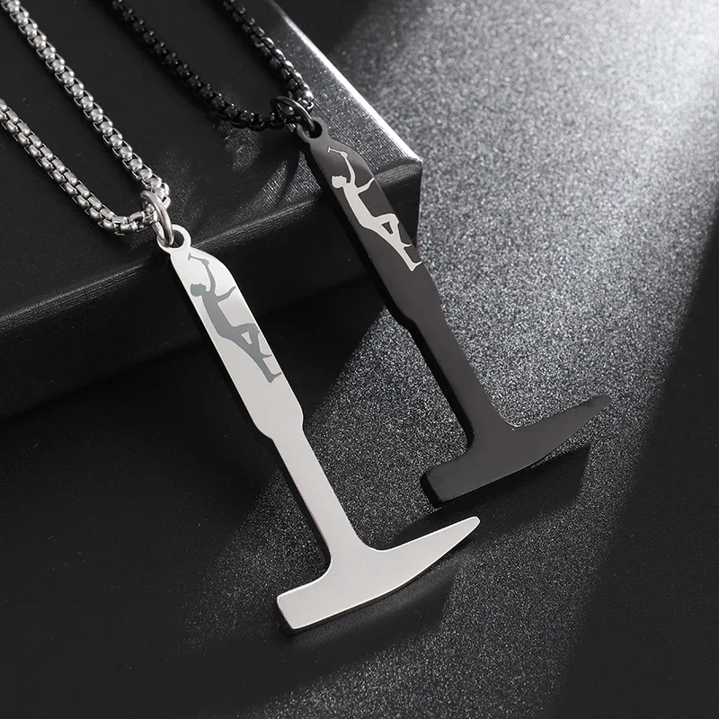 Beautifully Simple Carved Redemption Mountain Pickaxe Street Pendant Necklace Men's Pendant Men's Inspirational Souvenir Jewelry